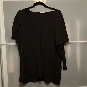 Short sleeve black size xl blouse